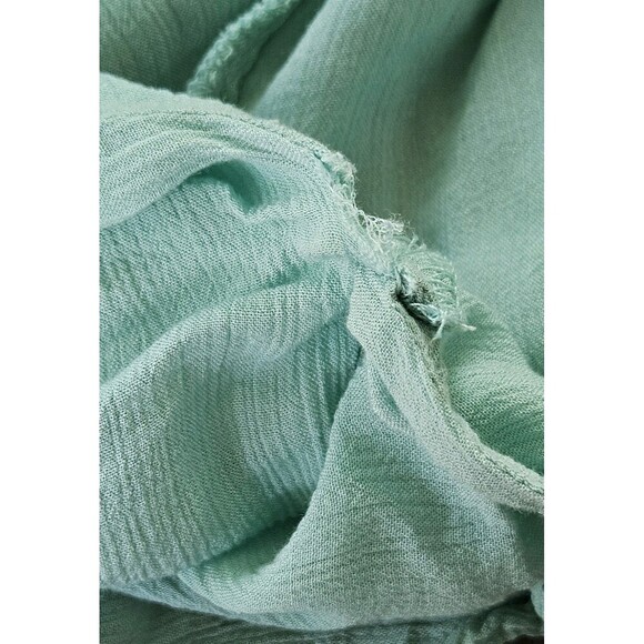 Free People Intimately Mint Green Cascades Crinkle Rayon Ruffle Top Size XS - Picture 8 of 8